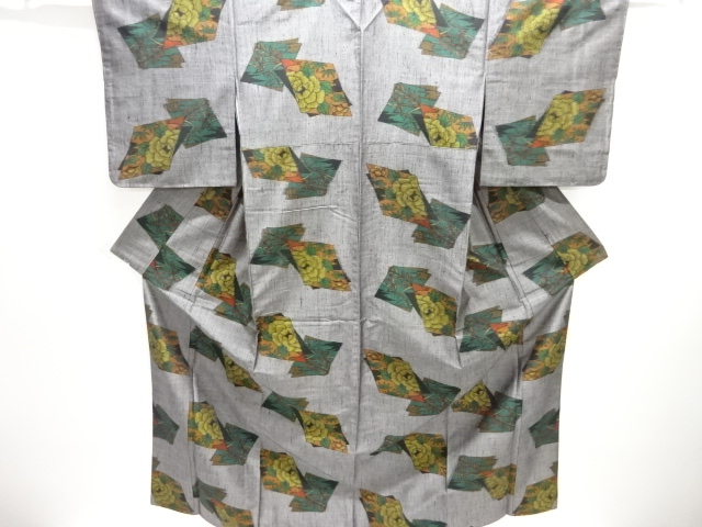 Japanese Kimono / Tsumugi Omeshi Silk